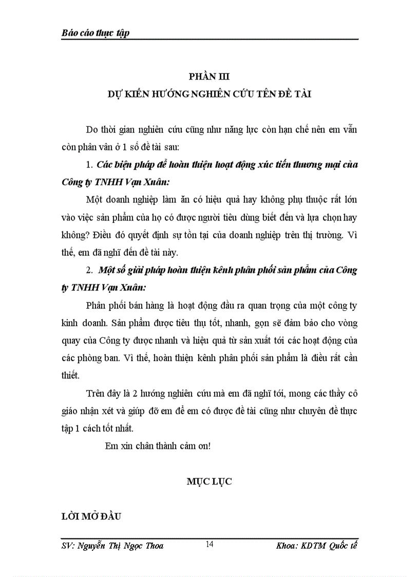 image for page Một số giải pháp hoàn thiện kênh phân phối sản phẩm của Công ty TNHH Vạn Xuân