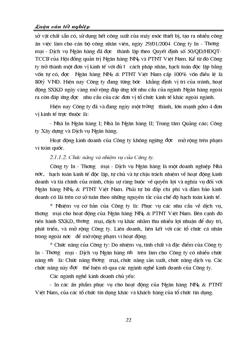 image for page Giải pháp nhằm tăng cường quản lý và nâng cao hiệu quả sử dụng VLĐ ở Công ty In Thương mại Dịch vụ Ngân hàng