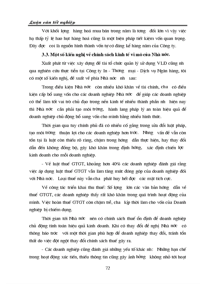 image for page Giải pháp nhằm tăng cường quản lý và nâng cao hiệu quả sử dụng VLĐ ở Công ty In Thương mại Dịch vụ Ngân hàng