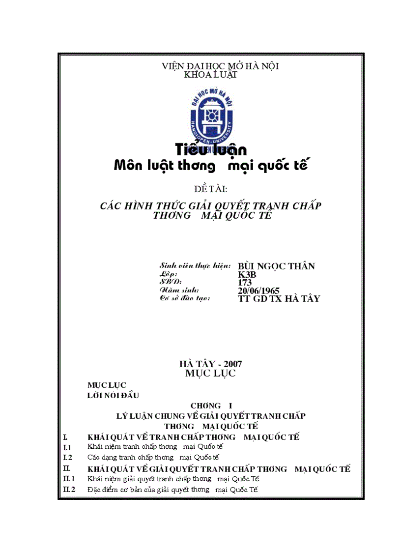 image for page Các hình thức giải quyết tranh chấp thương mại Quốc tế