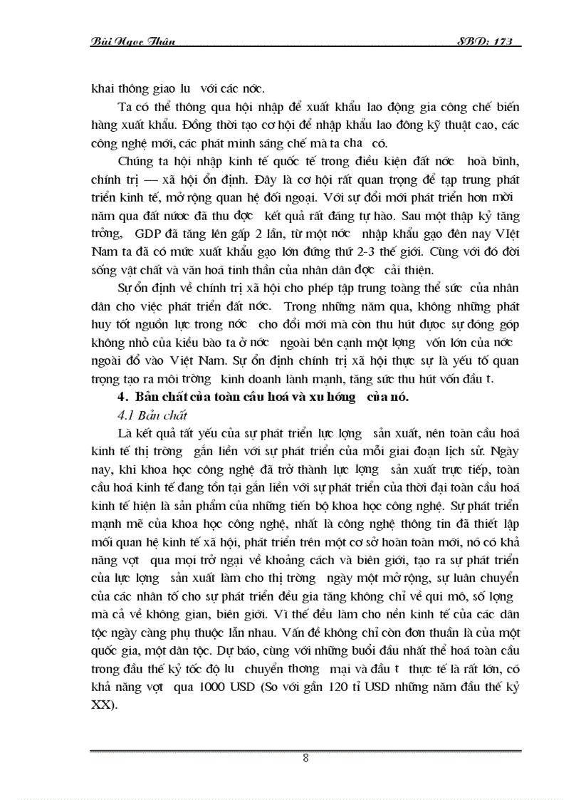 image for page Chủ động hội nhập kinh tế quốc tê của Việt Nam và toàn cầu hoá