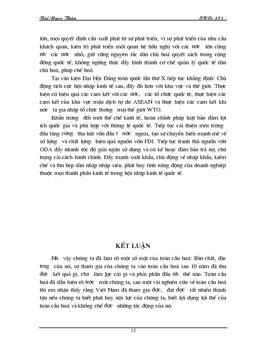image for page Chủ động hội nhập kinh tế quốc tê của Việt Nam và toàn cầu hoá