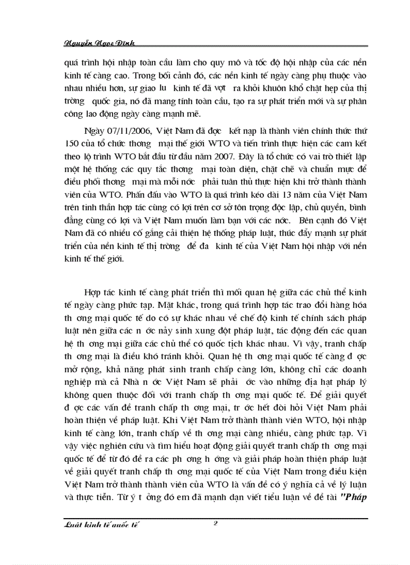 image for page Pháp luật về giải quyết tranh chấp thương mại quốc tế 1