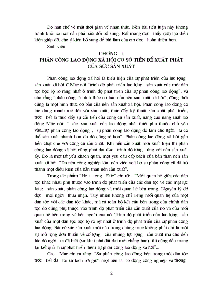 image for page Tìm hiểu mối quan hệ giữa phân công lao động x hội và x hội hoá sản xuất qua một số tác phẩm thời kỳ đầu của Mac
