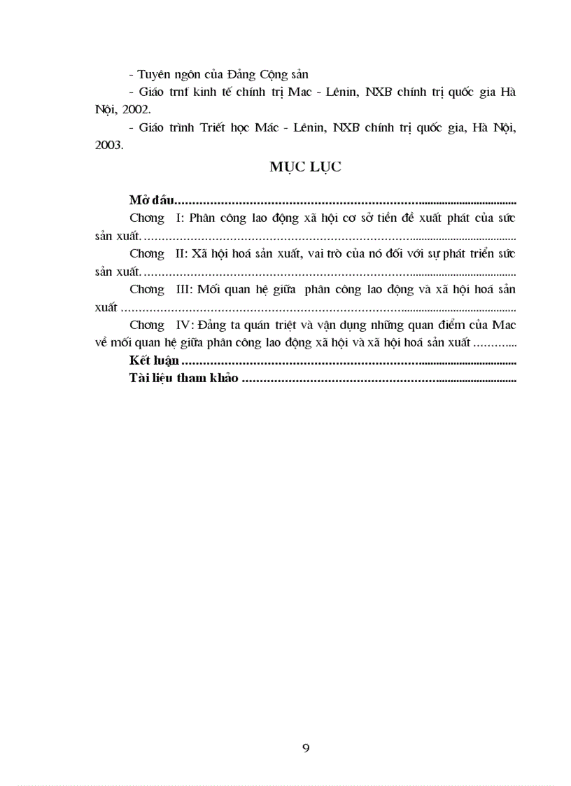image for page Tìm hiểu mối quan hệ giữa phân công lao động x hội và x hội hoá sản xuất qua một số tác phẩm thời kỳ đầu của Mac