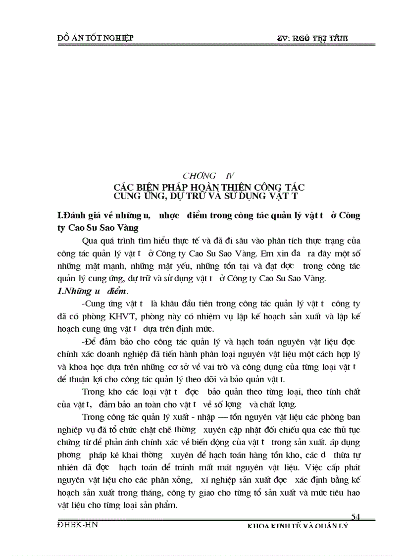 image for page Phân tích tình hình cung ứng dự trữ và sử dụng vật tư và một số biện pháp nâng cao tình hình cung ứng dự trữ và sử dụng vật tư tại Công ty cao su sao vàng