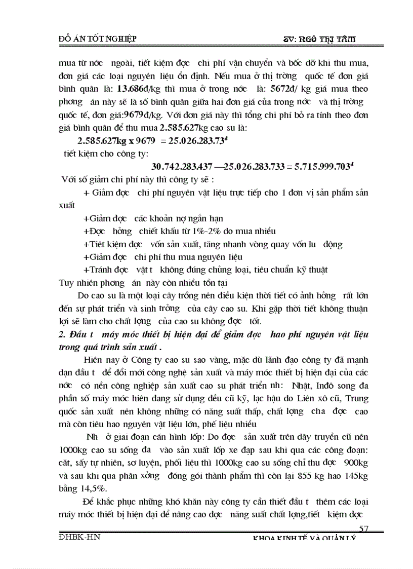 image for page Phân tích tình hình cung ứng dự trữ và sử dụng vật tư và một số biện pháp nâng cao tình hình cung ứng dự trữ và sử dụng vật tư tại Công ty cao su sao vàng