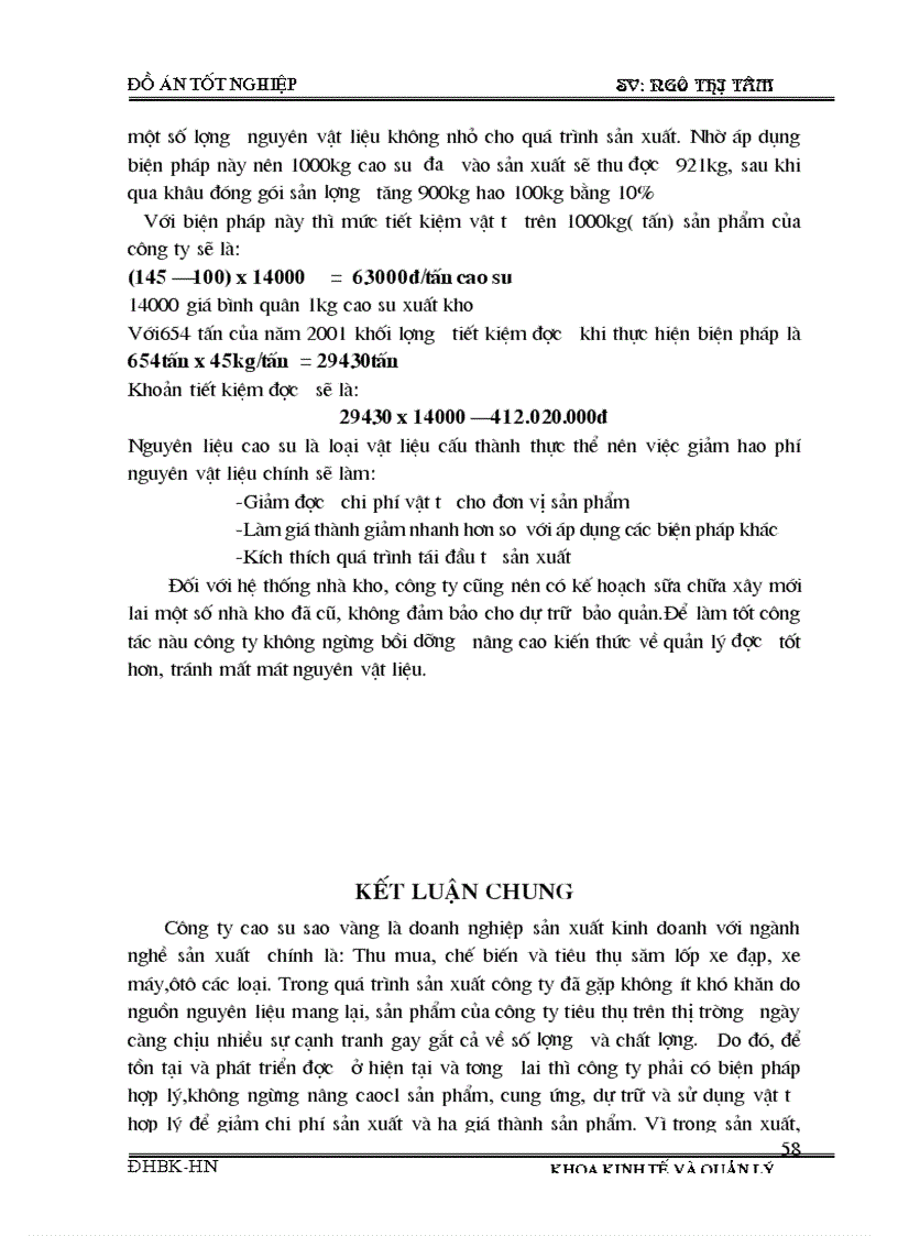 image for page Phân tích tình hình cung ứng dự trữ và sử dụng vật tư và một số biện pháp nâng cao tình hình cung ứng dự trữ và sử dụng vật tư tại Công ty cao su sao vàng