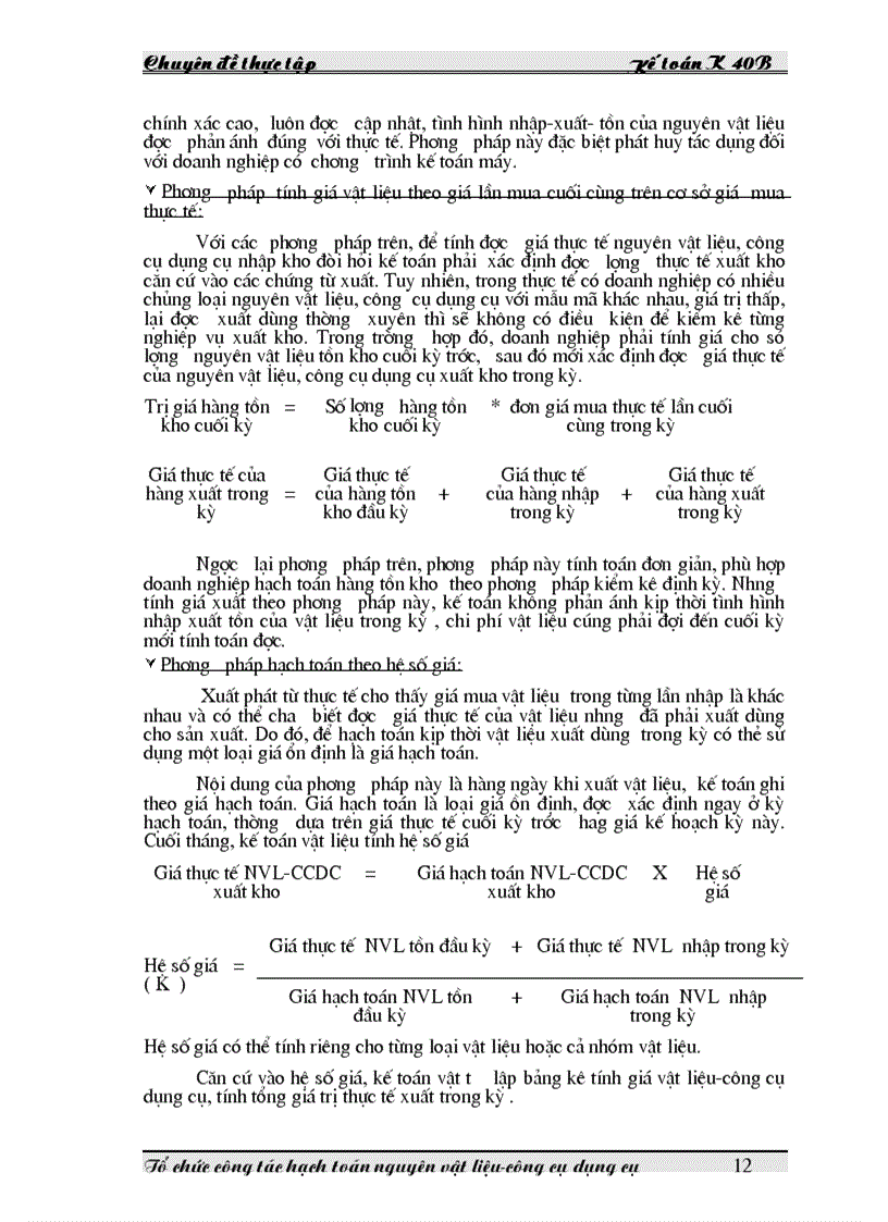 image for page Tổ chức công tác hạch toán nguyên vật liệu công cụ dụng cụ