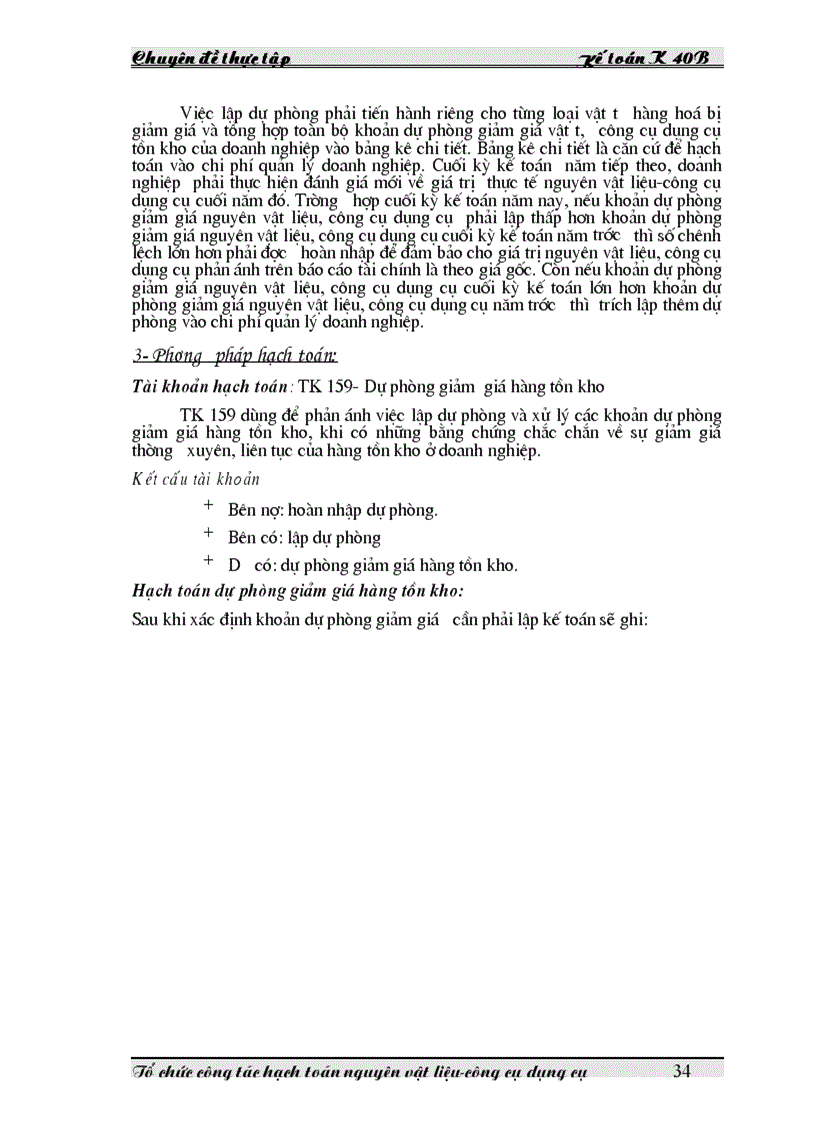 image for page Tổ chức công tác hạch toán nguyên vật liệu công cụ dụng cụ