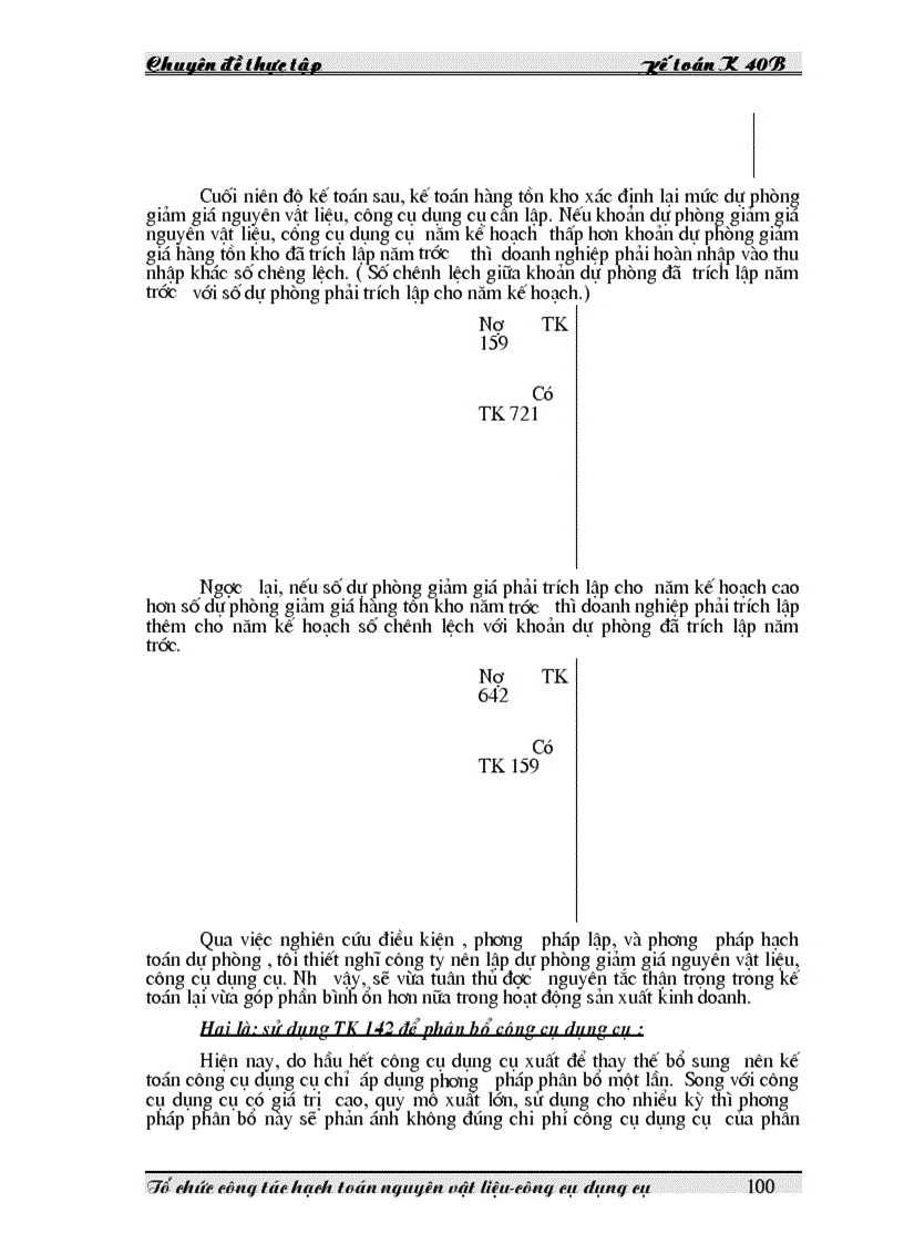 image for page Tổ chức công tác hạch toán nguyên vật liệu công cụ dụng cụ