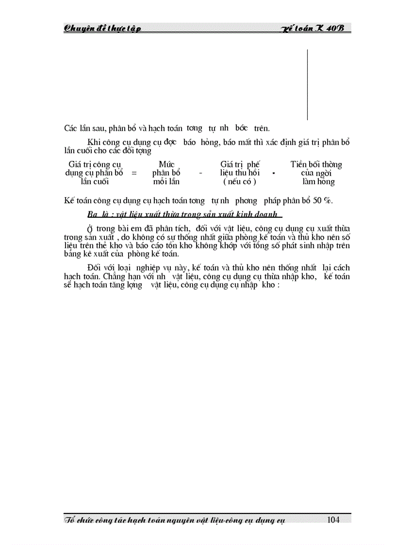 image for page Tổ chức công tác hạch toán nguyên vật liệu công cụ dụng cụ