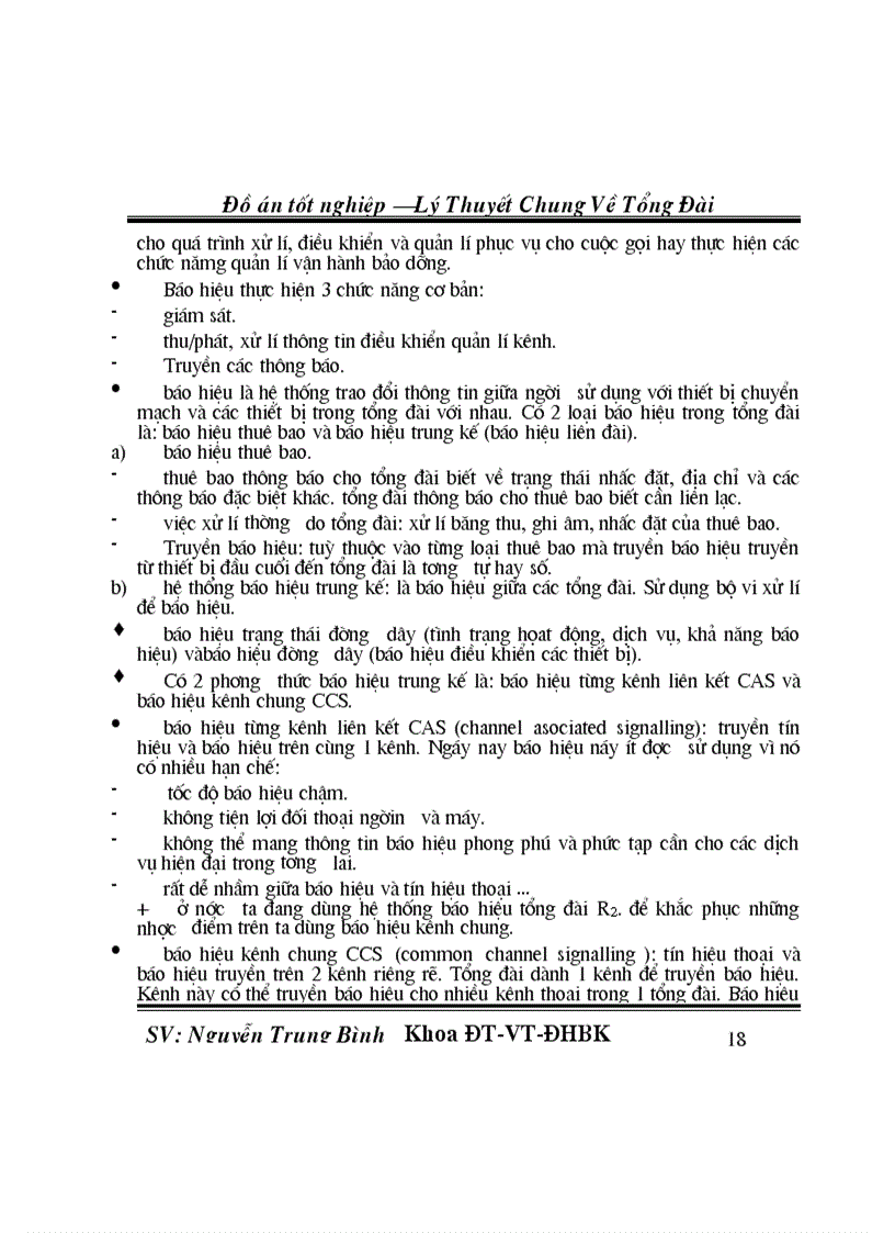 image for page Lý Thuyết Chung Về Tổng Đài