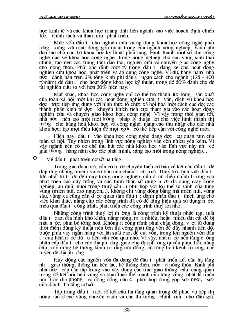 image for page Tình hình đầu tư phát triển nông nghiệp việt nam trong thời gian qua