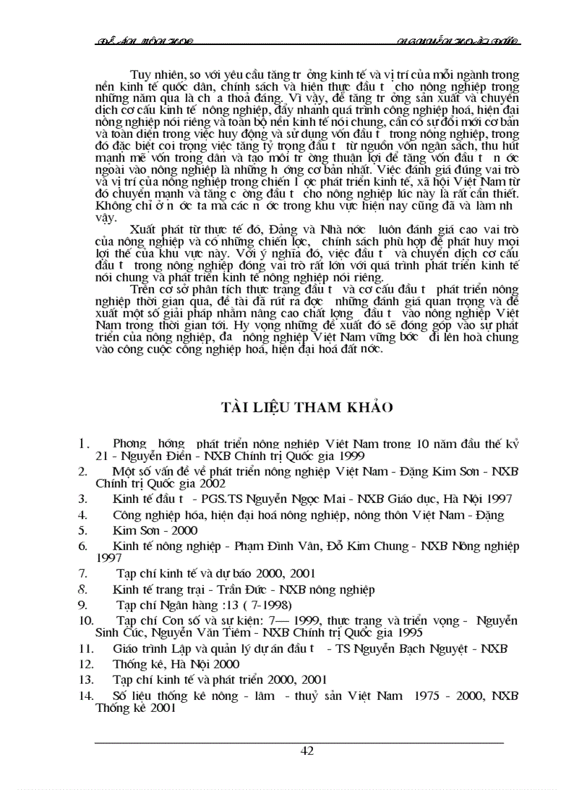 image for page Tình hình đầu tư phát triển nông nghiệp việt nam trong thời gian qua