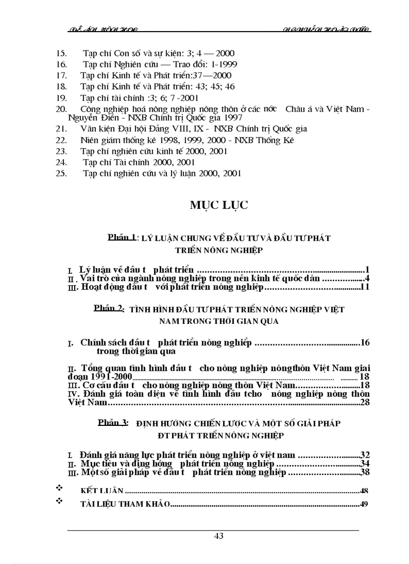 image for page Tình hình đầu tư phát triển nông nghiệp việt nam trong thời gian qua