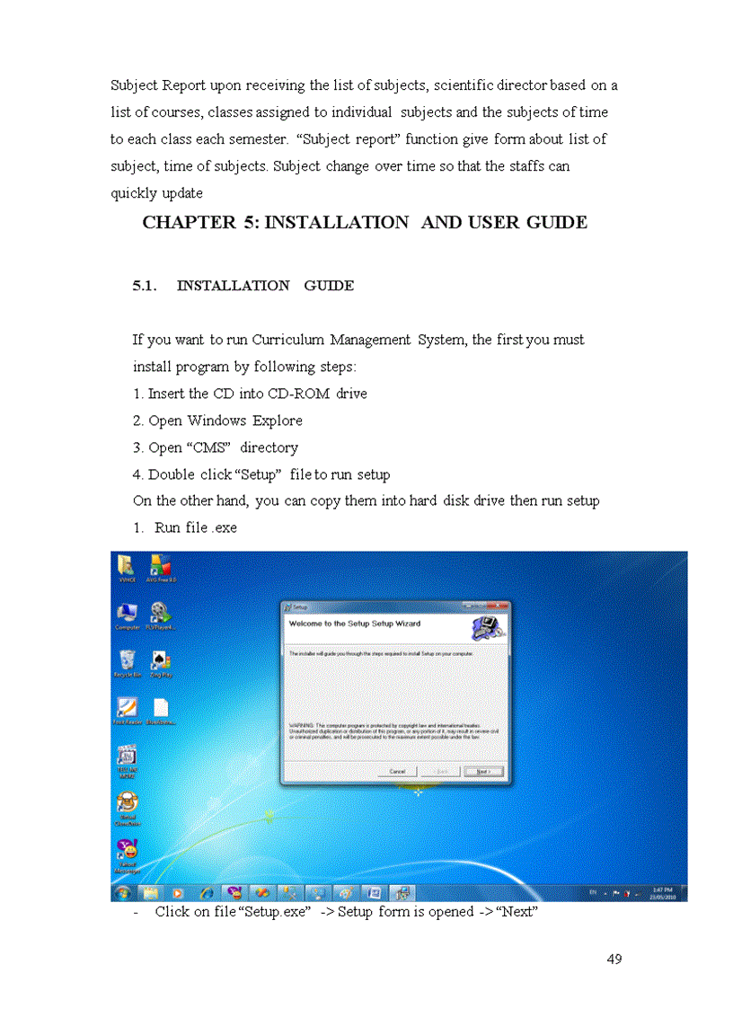 image for page Batch subject speciality and course report management system 1