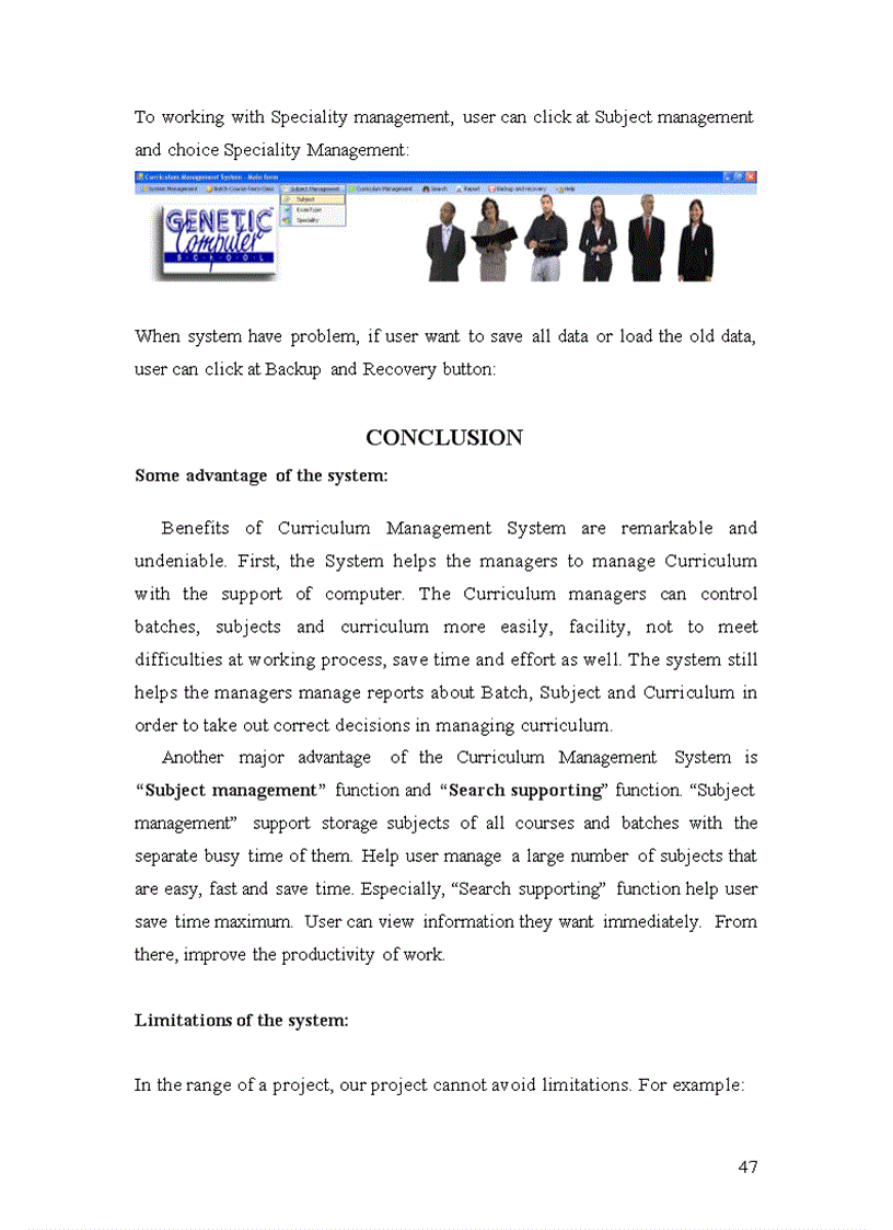 image for page System batch course and speciality management system 1