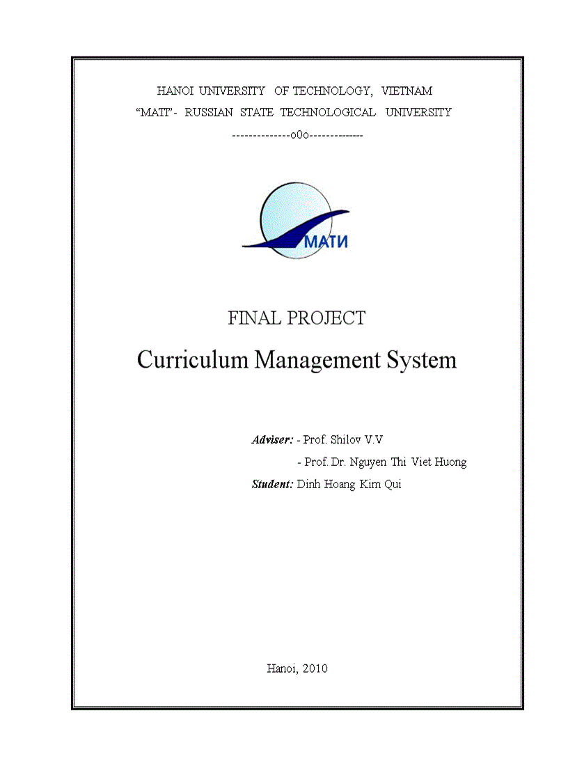 Curriculum Management System 1