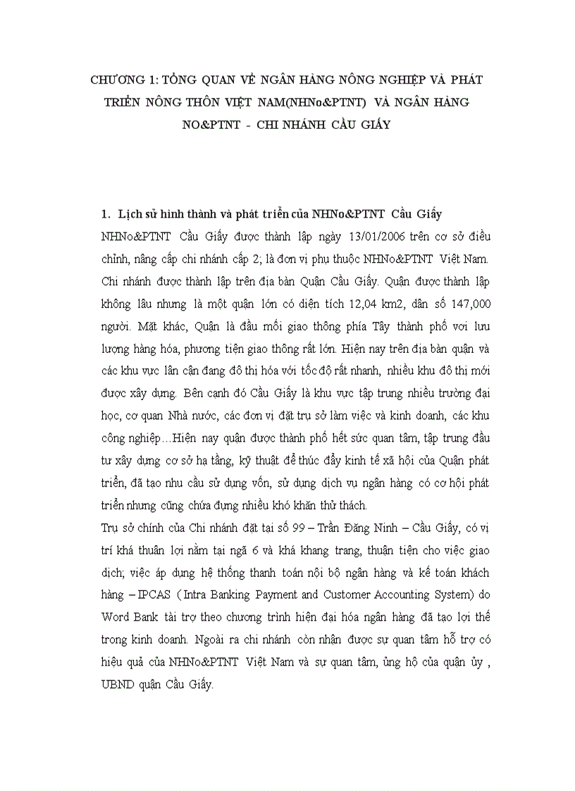 image for page Đánh giá tình hình hoạt động và định hướng của Ngân hàng No PTNT chi nhánh Cầu Giấy 1