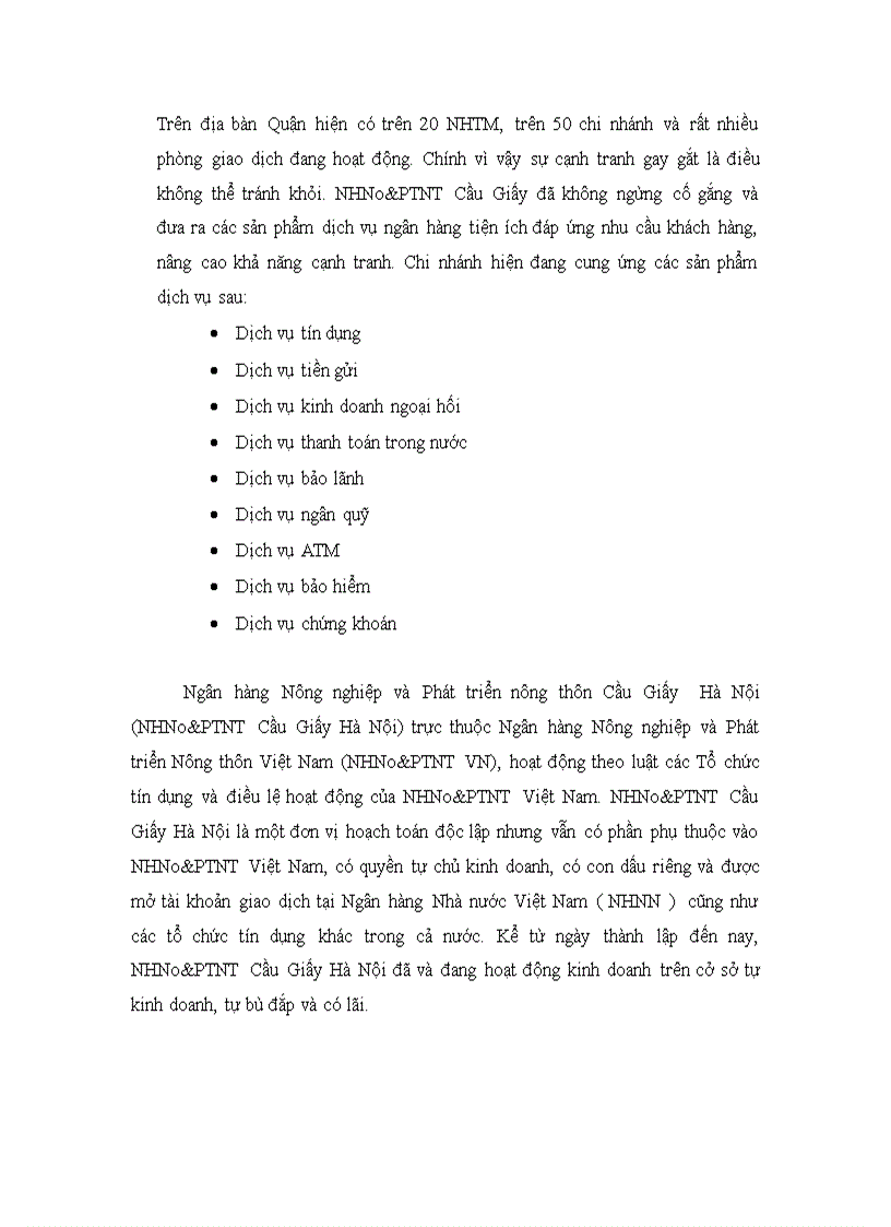 image for page Đánh giá tình hình hoạt động và định hướng của Ngân hàng No PTNT chi nhánh Cầu Giấy 1