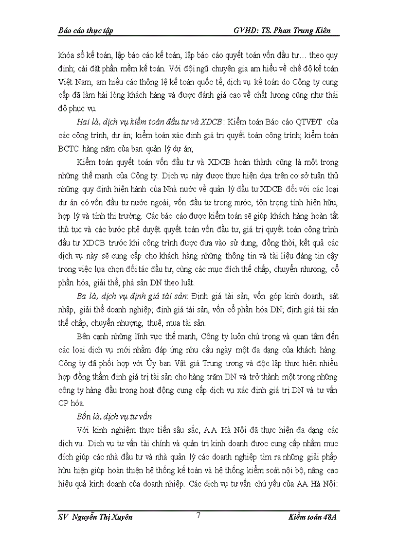 image for page Báo cáo thực tập tại Công ty TNHH Kiểm toán Mỹ