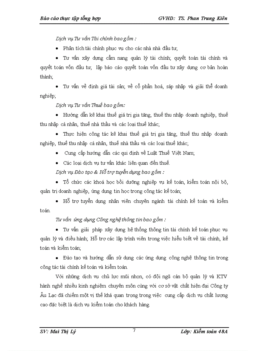 image for page Báo cáo thực tập tại Công ty TNHH Kiểm toán Âu Lạc