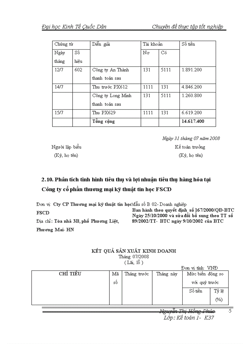 image for page Hoàn thiện công tác kế toán bán hàng và xác định kết quả kinh doanh tại Công ty cổ phần thương mại kỹ thuật tin học FSCD