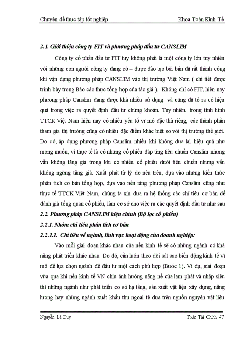 image for page Lập và quản lý danh mục đầu tư theo phương pháp CANSLIM