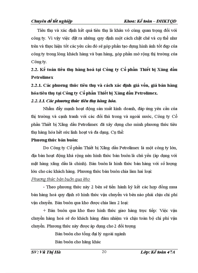 image for page Hoàn thiện kế toán tiêu thụ và xác định kết quả tiêu thụ hàng hoá ở Công ty Cổ phần Thiết bị Xăng dầu Petrolimex