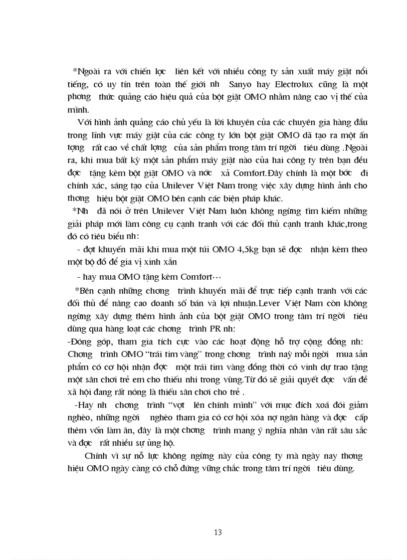 image for page Marketng mix một công cụ hiệu quả của Unilever trong việc nâng cao kết quả kinh doanh và hiệu quả cạnh tranh cho thương hiệu bột giặt Omo 1