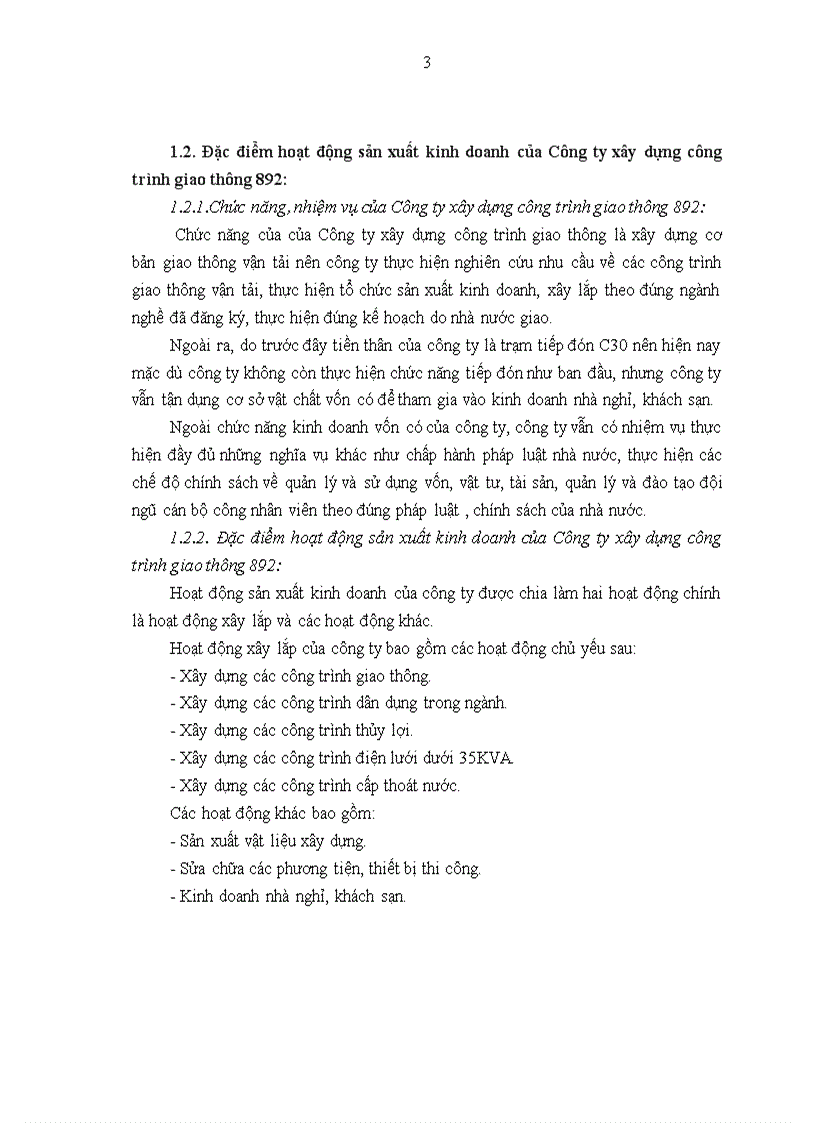image for page Một số đánh giá về tình hình tổ chức hạch toán kế toán tại Công ty xây dựng công trình giao thông 892
