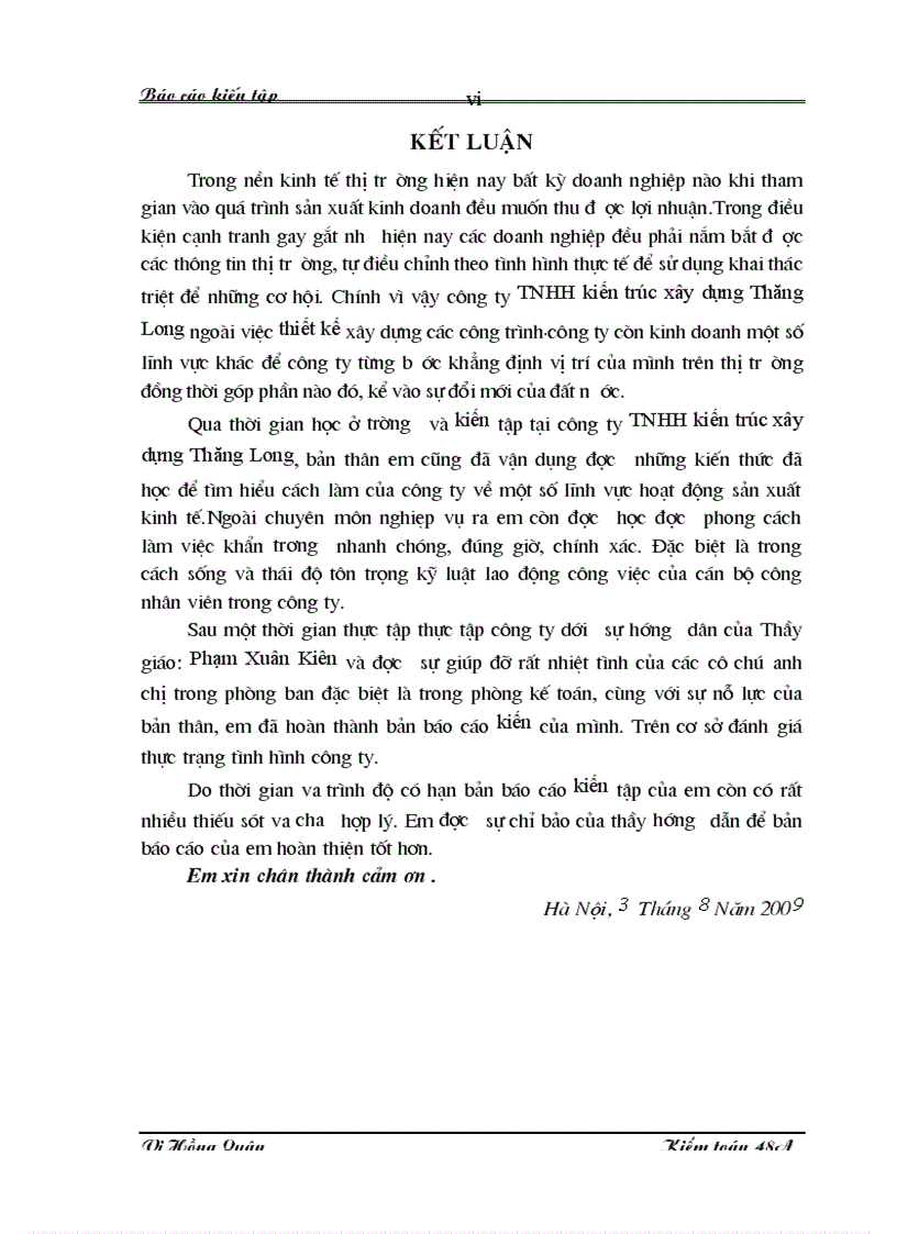 image for page Nhận xét về tổ chức kế toán tại Công ty TNHH kiến trúc xây dựng Thăng Long 1