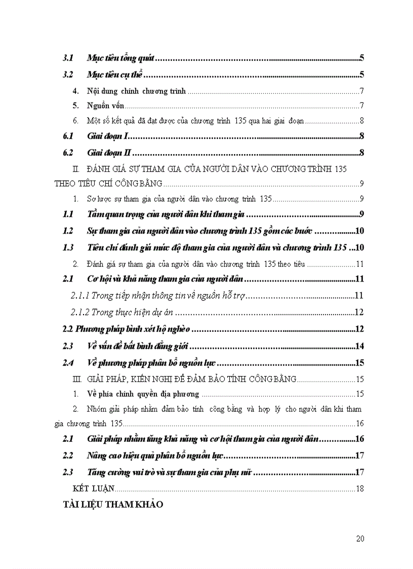 image for page Đánh giá về sự tham gia của cộng đồng trong chương trình 135 thông qua tiêu chí công bằng