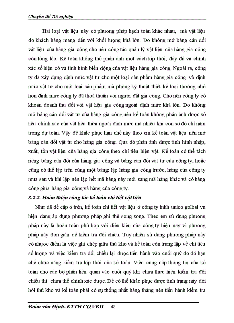 image for page Hoàn thiện công tác kế toán nguyên vật liệu tại công ty tnhh unico golbal vn