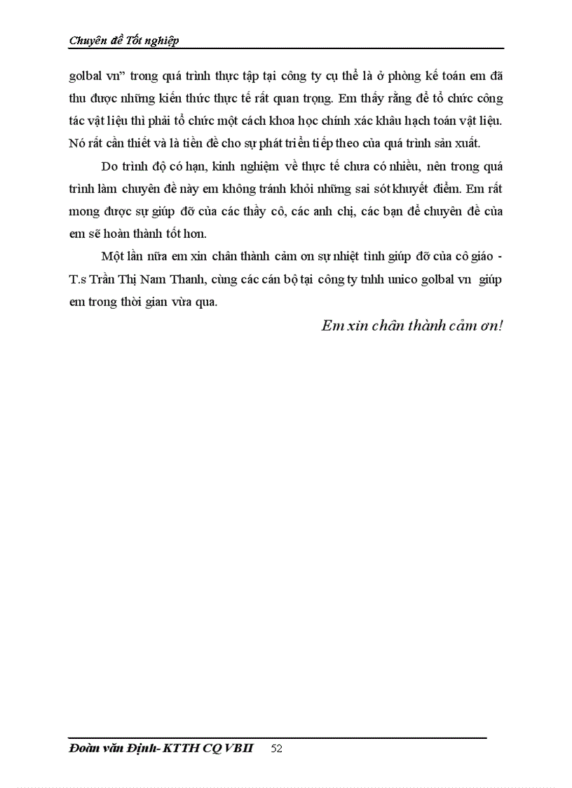 image for page Hoàn thiện công tác kế toán nguyên vật liệu tại công ty tnhh unico golbal vn