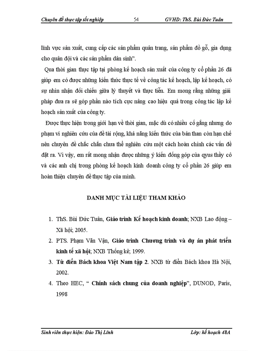 image for page Hoàn thiện công tác lập kế hoạch sản xuất tại công ty cổ phần 26