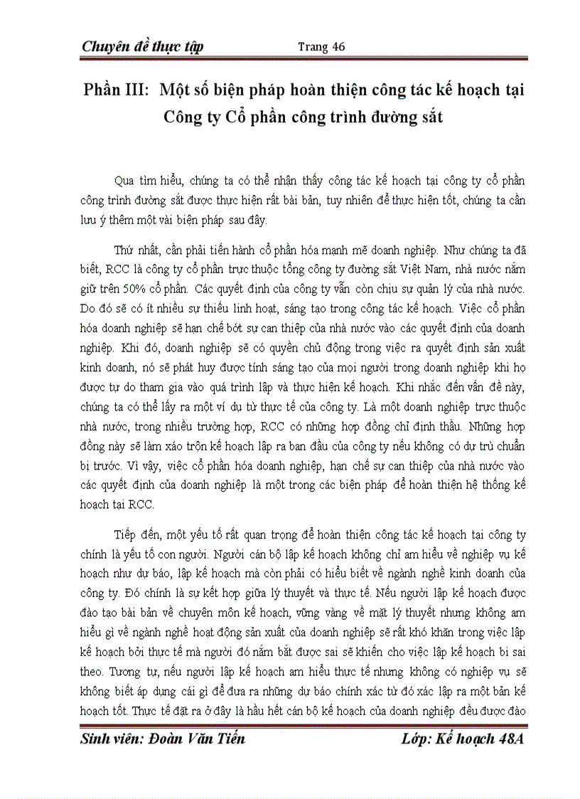 image for page Hoàn thiện công tác kế hoạch tại công ty cổ phần công trình đường sắt 1