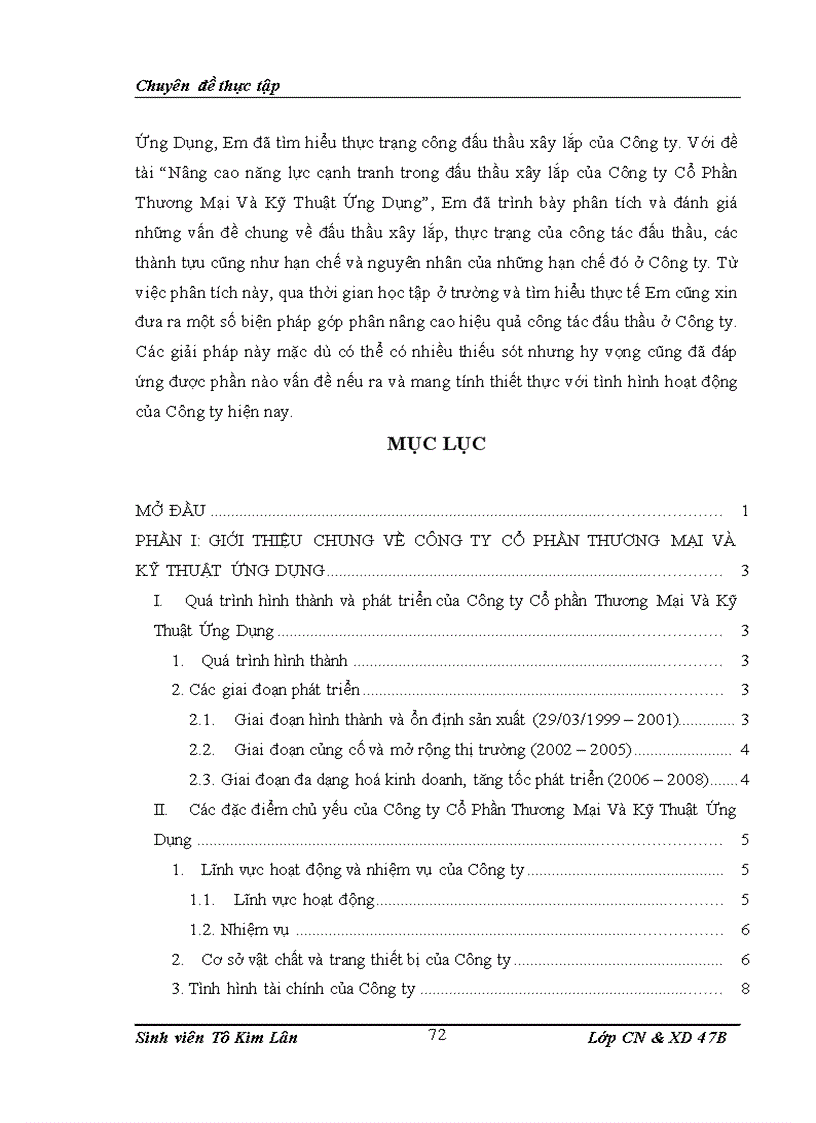 image for page Nâng cao năng lực cạnh tranh trong đấu thầu xây lắp của Công ty Cổ Phần Thương Mại Và Kỹ Thuật Ứng Dụng