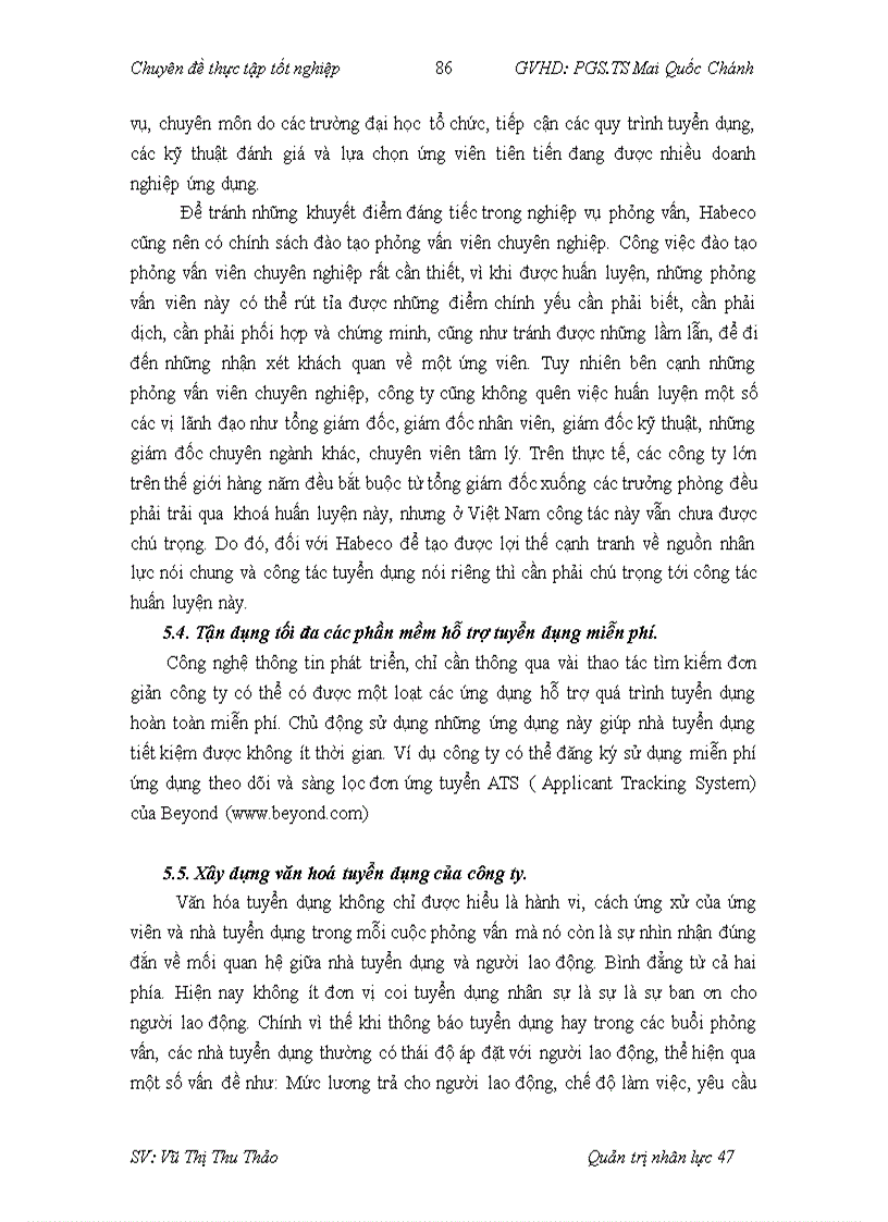 image for page Hoàn thiện công tác tuyển dụng nhân lực tại Tổng công ty Bia Rượu Nước giải khát Hà Nội 1