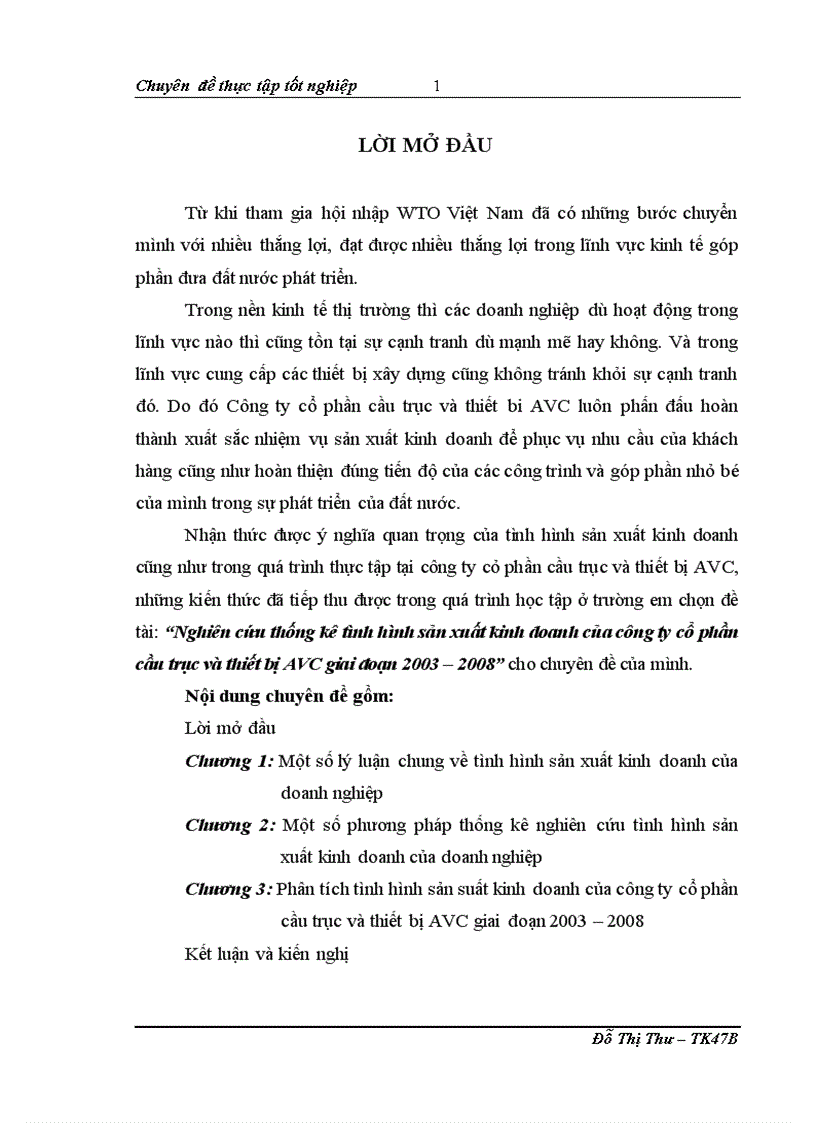 image for page Nghiên cứu thống kê tình hình sản xuất kinh doanh của công ty cổ phần cầu trục và thiết bị AVC giai đoạn 2003 200