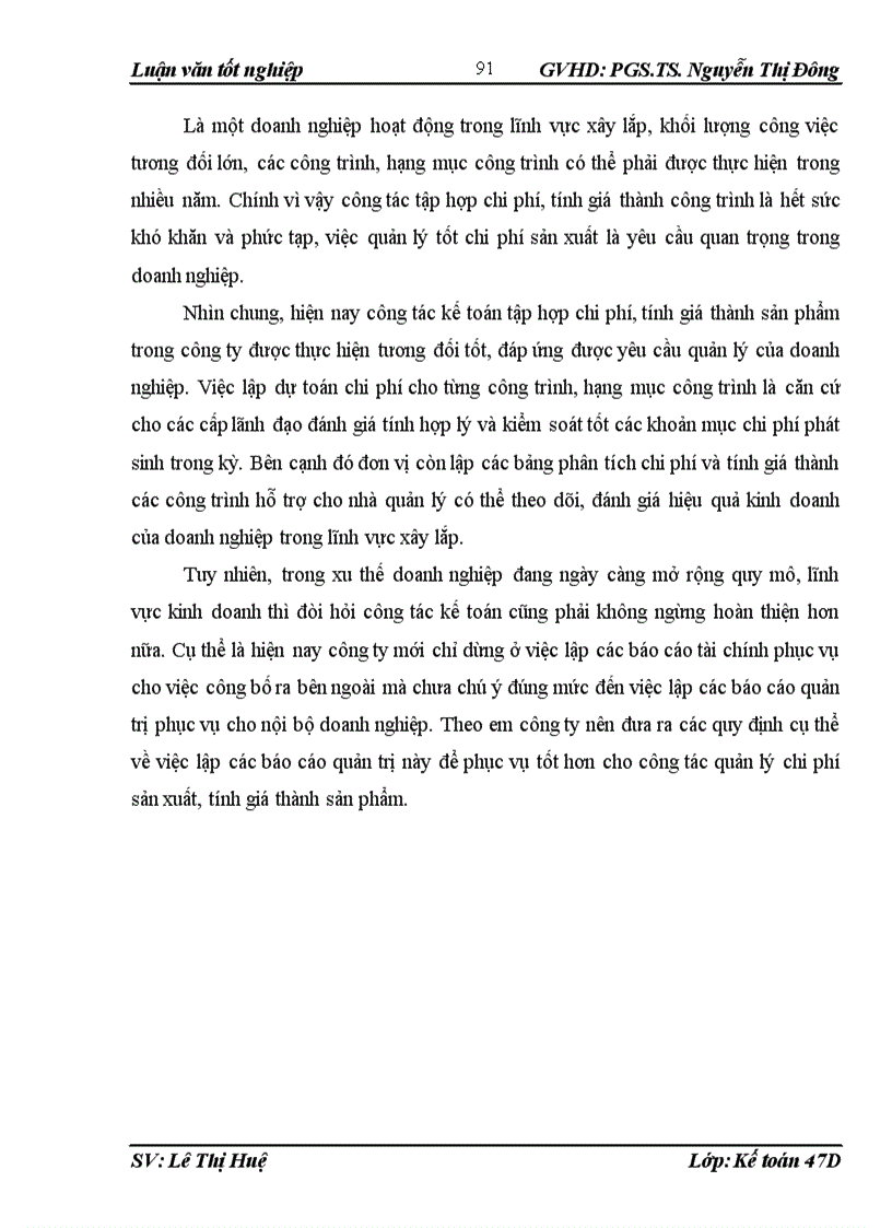 image for page Hoàn thiện công tác kế toán chi phí sản xuất và tính giá thành sản phẩm xây lắp tại công ty Cơ khí Điện thuỷ lợi