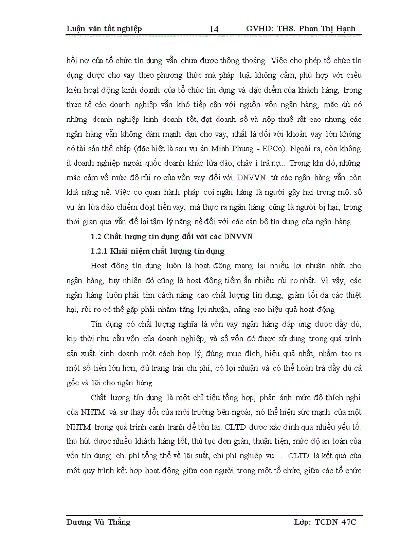 image for page Giải pháp nâng cao chất lượng tín dụng đối với DNVVN tại NHNo PTNT Chi nhánh Láng Hạ