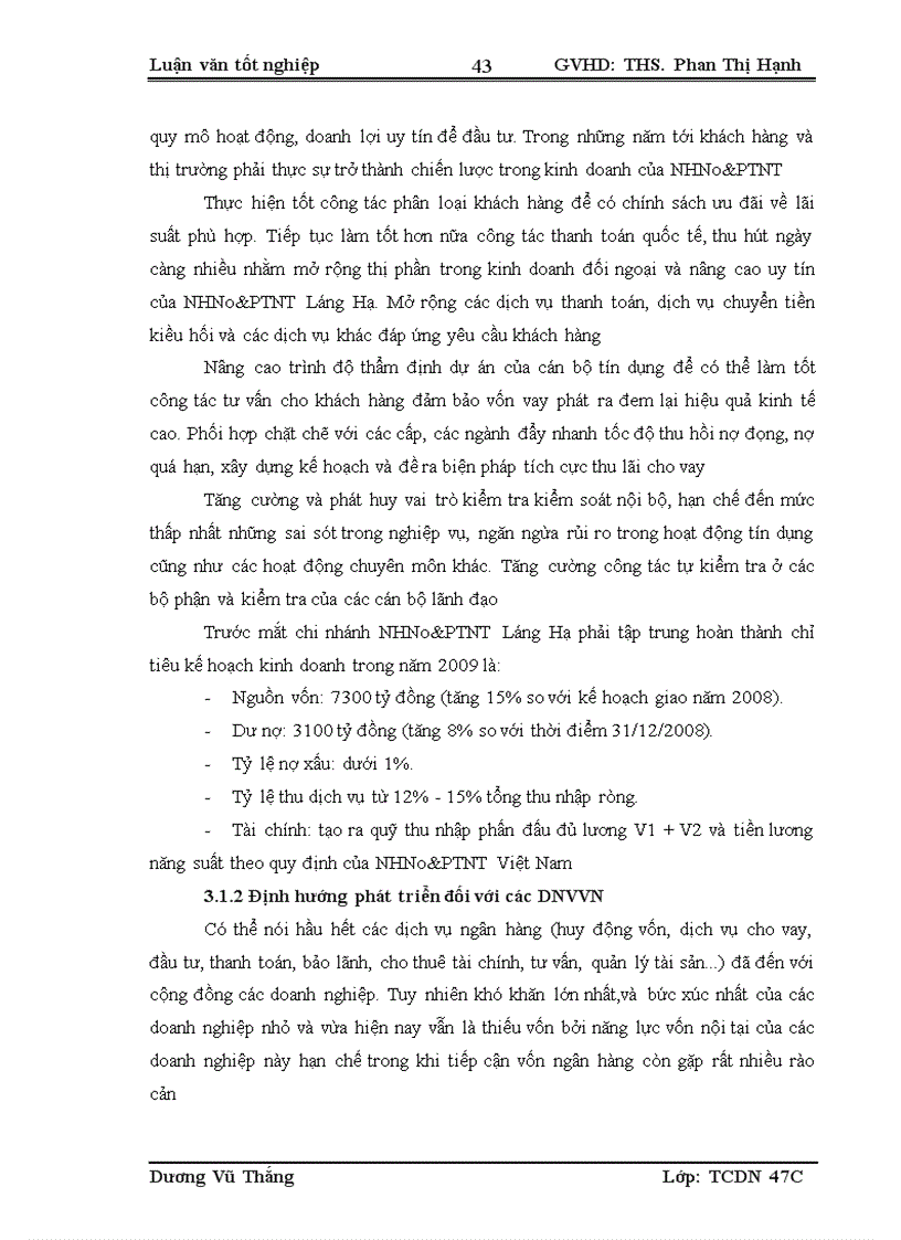 image for page Giải pháp nâng cao chất lượng tín dụng đối với DNVVN tại NHNo PTNT Chi nhánh Láng Hạ