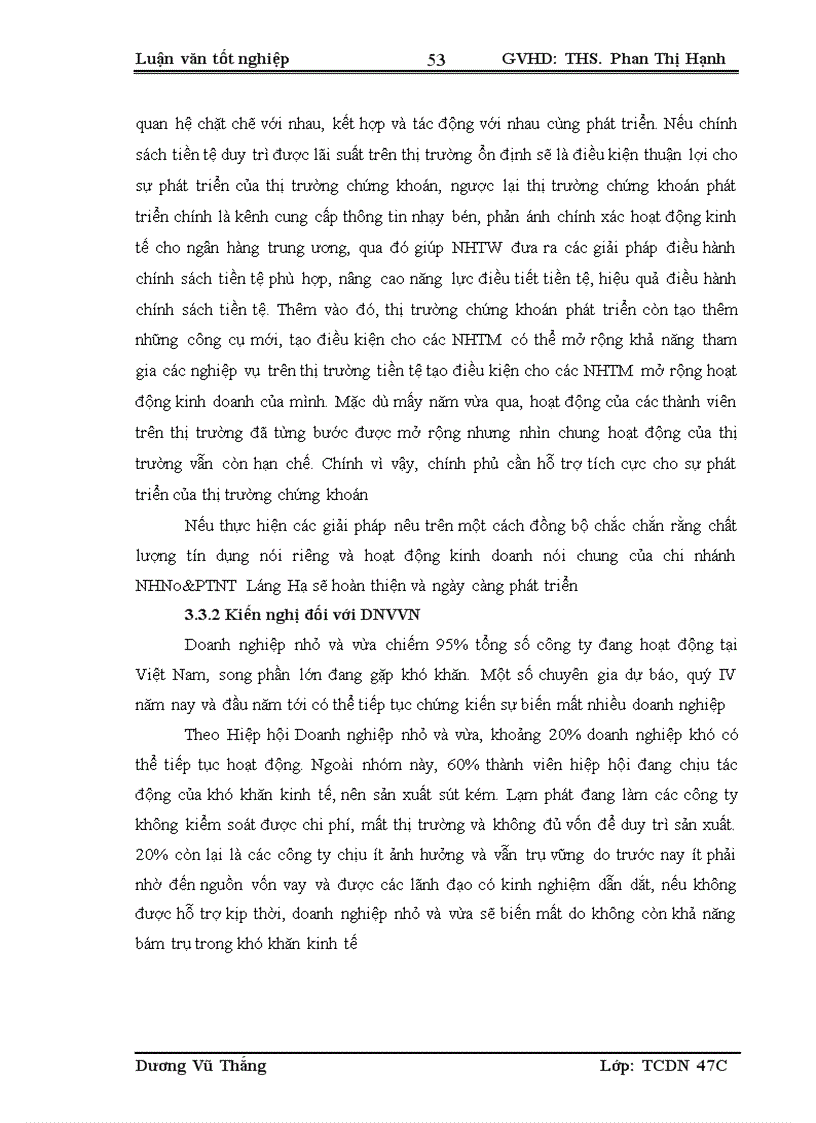 image for page Giải pháp nâng cao chất lượng tín dụng đối với DNVVN tại NHNo PTNT Chi nhánh Láng Hạ