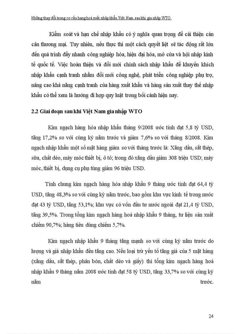 image for page Những thay đổi trong cơ cấu xuất nhập khẩu hàng hóa của Việt Nam sau khi gia nhập WTO