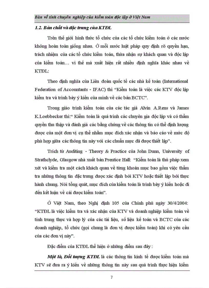 image for page Tính chuyên nghiệp của kiểm toán độc lập ở VN