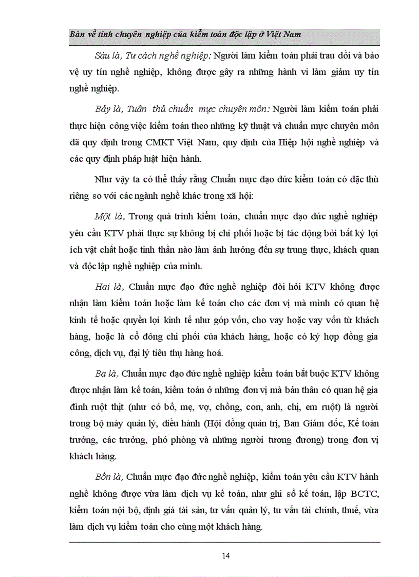 image for page Tính chuyên nghiệp của kiểm toán độc lập ở VN