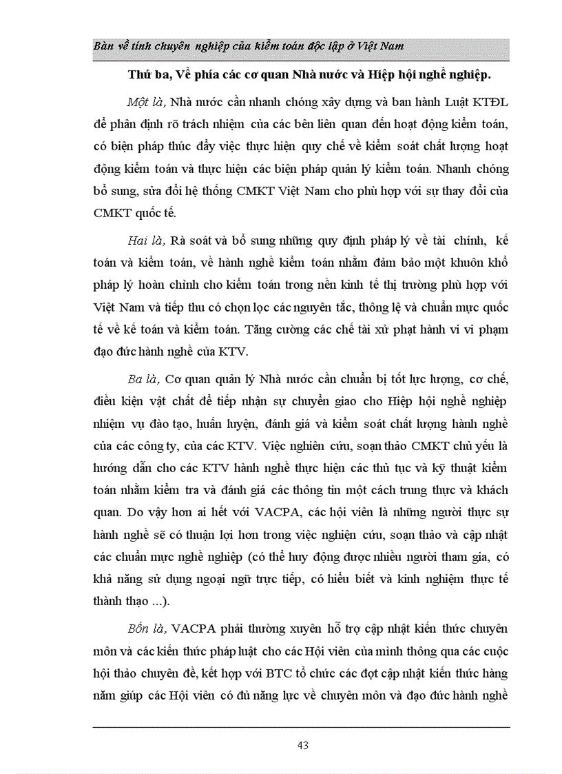 image for page Tính chuyên nghiệp của kiểm toán độc lập ở VN