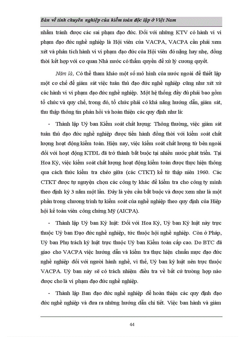 image for page Tính chuyên nghiệp của kiểm toán độc lập ở VN